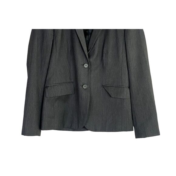 J. Crew Super 120's Wool Pinstripe Suit Blazer Collar Pockets Lined 2 Grey #3874 - Picture 4 of 15
